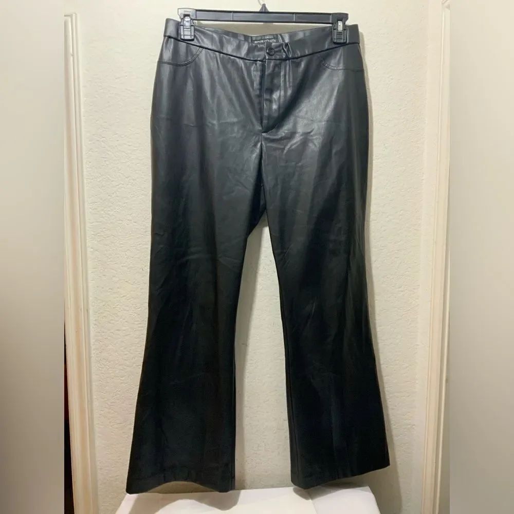Peace Of Cloth pants Faux Leather In Black size 12